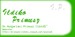 ildiko primusz business card